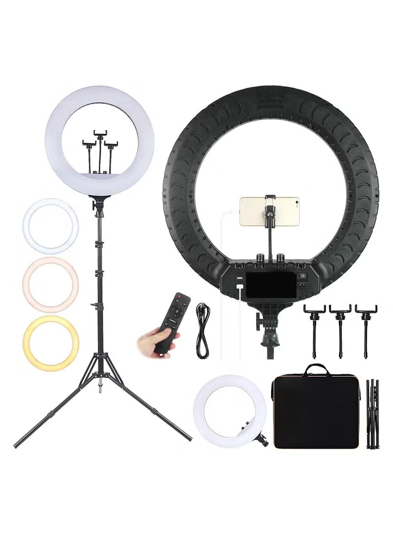 Professional LED Ring Light 14” RL-14 with Remote Control, Tripod & Phone Holder – Image 2