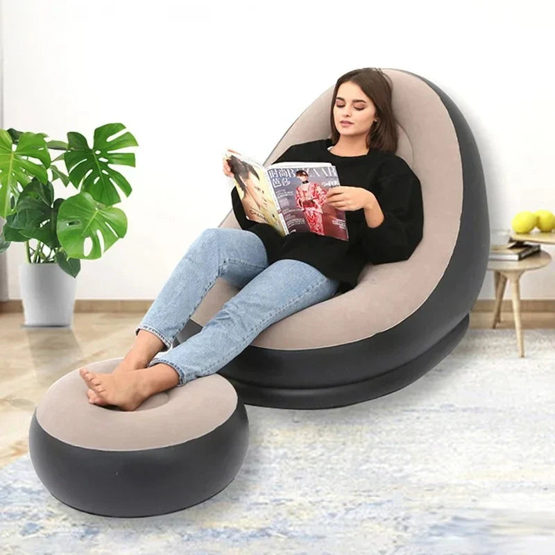 2Pcs Portable Inflatable Sofa Chair Air Pump Outdoor – Indoor – Image 8