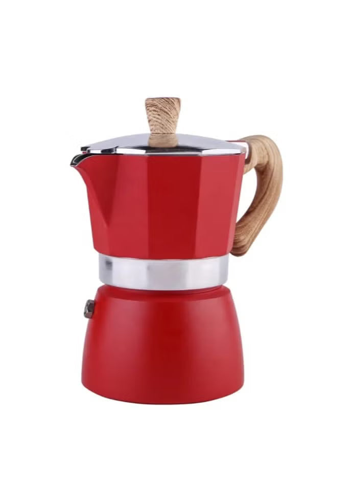 Classic Stovetop Espresso Maker Espresso Cup Moka Pot Red – Image 2