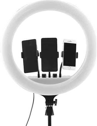 Professional LED Ring Light 18” RL-18 with Remote Control, Tripod & Phone Holder – Image 3