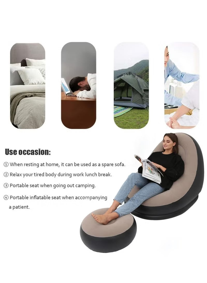 2Pcs Portable Inflatable Sofa Chair Air Pump Outdoor – Indoor – Image 5