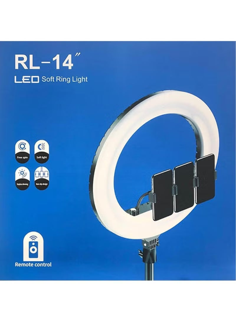 Professional LED Ring Light 14” RL-14 with Remote Control, Tripod & Phone Holder