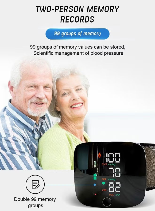 Blood Pressure Monitor Dual Users x99 Readings – Voice-Enabled LCD Display – Automatic – Image 6