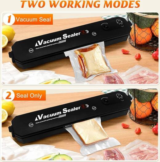 Automatic Food Saver Vacuum Sealer Machine – One-Touch Compact Sealer with 10 Bags – Image 2