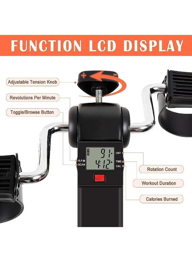 Mini Pedal Exerciser Portable – Adjustable Resistance & Digital Display – Image 3