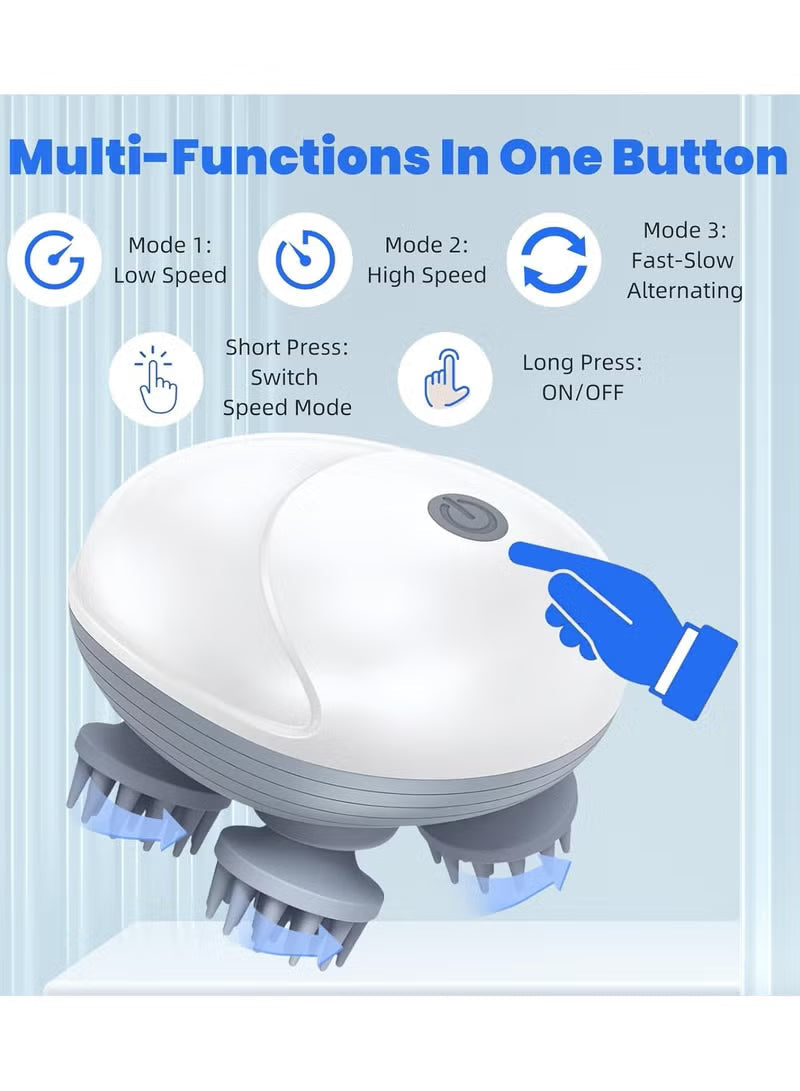 Electric Scalp Massager With 96 Kneading Nodes – Rechargeable – Image 7