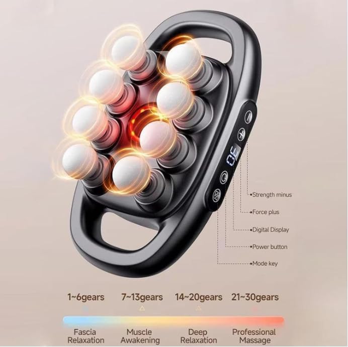 Fascia Gun Muscle Massager Gun High Frequency Back Waist Massage Machine Six-head Body – Image 6