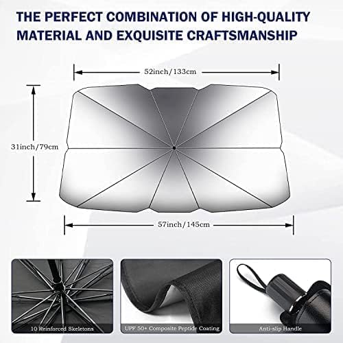 Set of 2 Windshield Umbrella Sunshades – UV Protection for Cars & SUVs – Image 5
