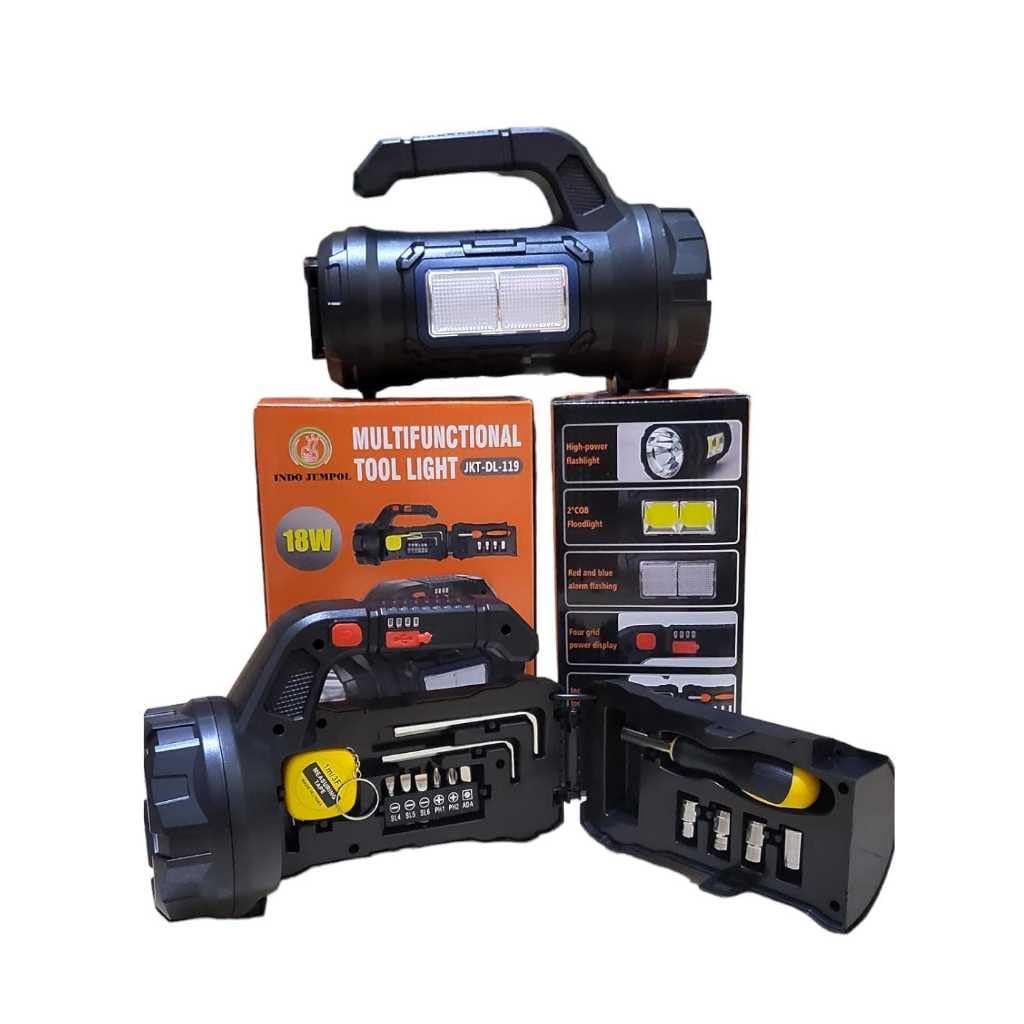 Multifunctional – Rechargeable – LED – Flashlight with Tool Kit 5-in-1 – Image 3