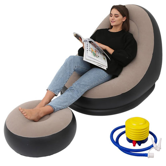 2Pcs Portable Inflatable Sofa Chair Air Pump Outdoor – Indoor