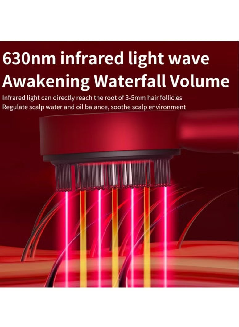 Scalp Massage Brush with Built-In Oil Applicator & LED Therapy – USB Rechargeable – Image 3