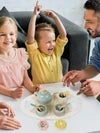 Kids Wooden Afternoon Tea Set – Pretend Play Dessert Stand & Teapot Kitchen Playset – Image 2