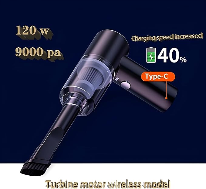 Premium Car Vacuum Cleaner – 3-in-1, 120W, 9000PA – Image 2