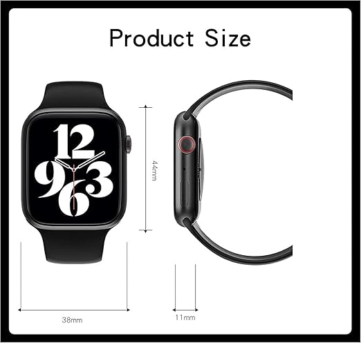 Unisex Smartwatch – Fitness Tracker, Heart Rate, BP, Sleep Monitor