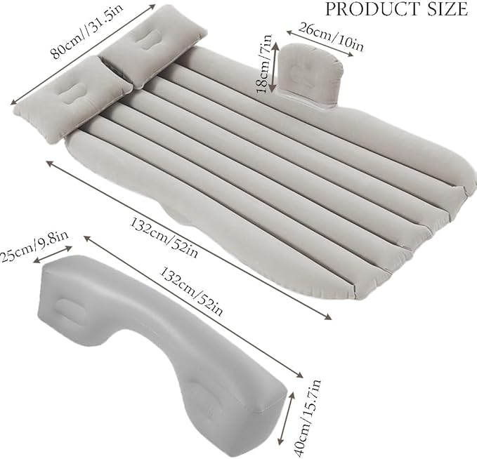 Car Travel Inflatable Mattress Air Bed – Auto Pump 2 Pillows GIFT – Image 2
