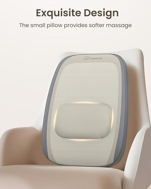 Snailax Shiatsu Neck & Back Massager with Heat – Deep Tissue Kneading Massage Cushion