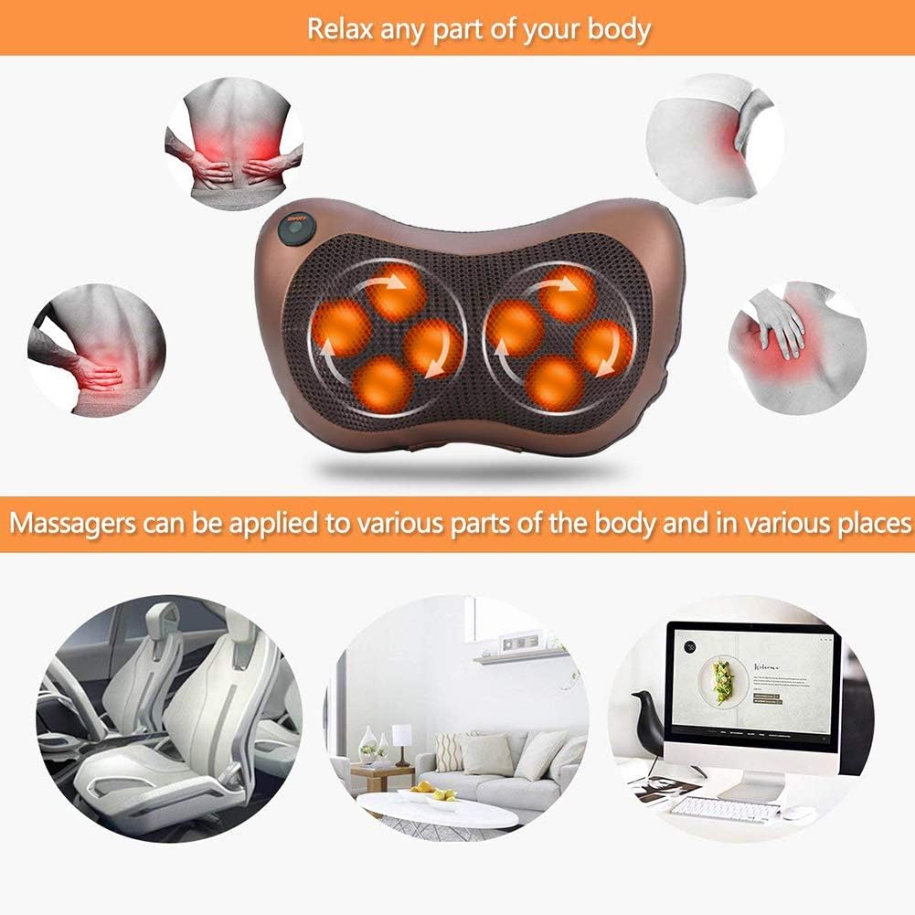 Shiatsu Neck & Shoulder Massager – Deep Kneading Massage Pillow with Heat – Image 2
