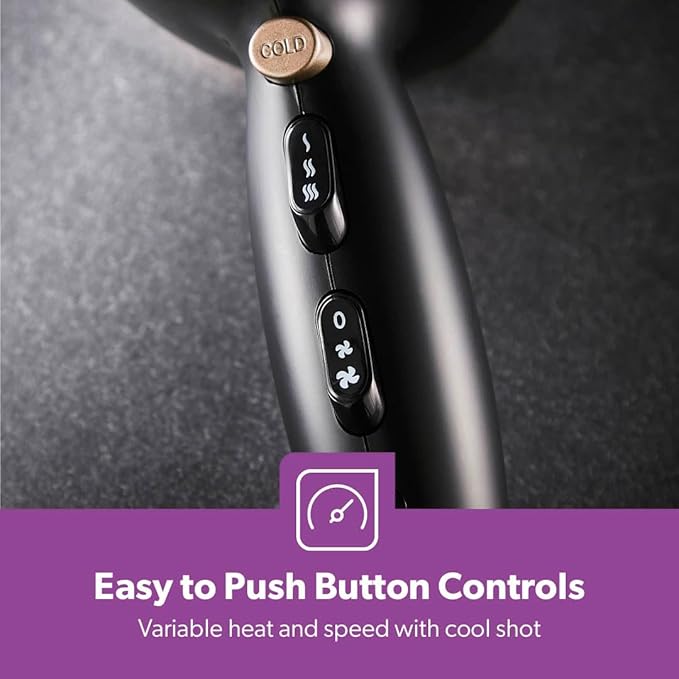 Hair Dryer 2 Speeds, 3 Heat Settings, 2200W – Image 2