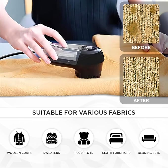 Electric Fabric Shaver – USB Rechargeable Lint Remover – Image 3