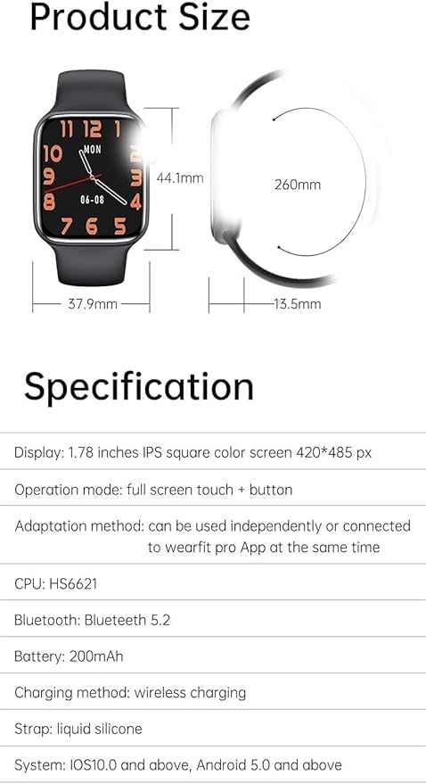 Unisex Smartwatch – Fitness Tracker, Heart Rate, BP, Sleep Monitor – Image 4