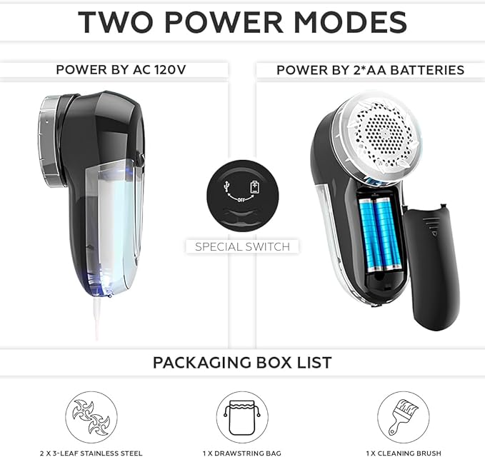 Electric Fabric Shaver – USB Rechargeable Lint Remover – Image 4