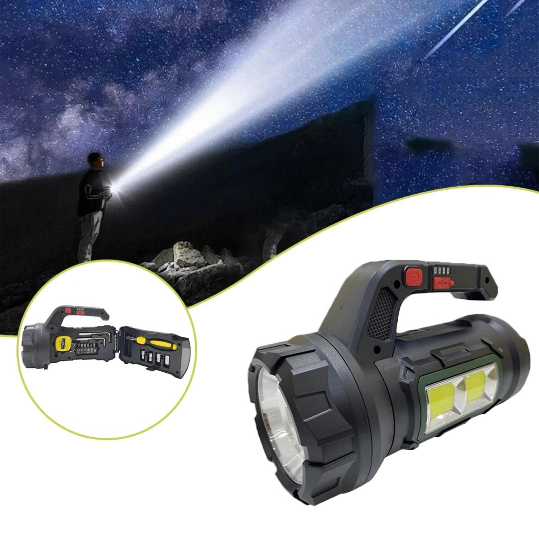 Multifunctional – Rechargeable – LED – Flashlight with Tool Kit 5-in-1 – Image 5