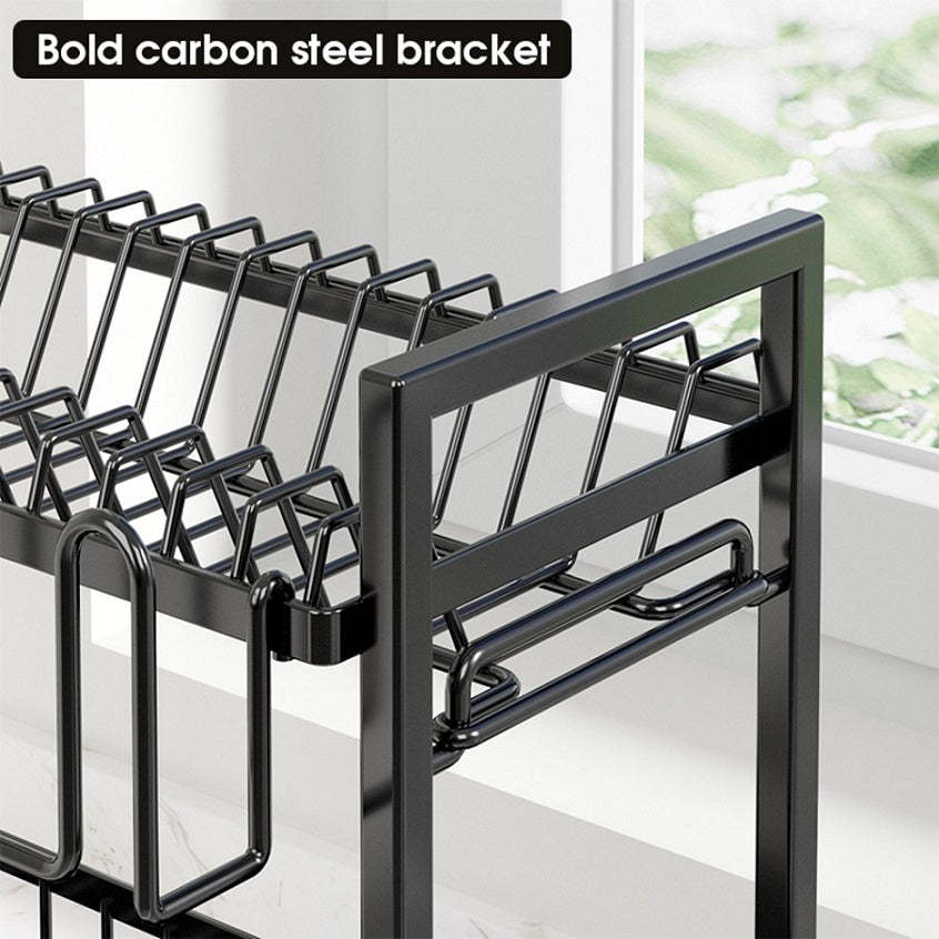 Premium Dish Drying Rack with Drain Tray & Utensil Holder – Anti-Rust Kitchen Organizer – Image 7