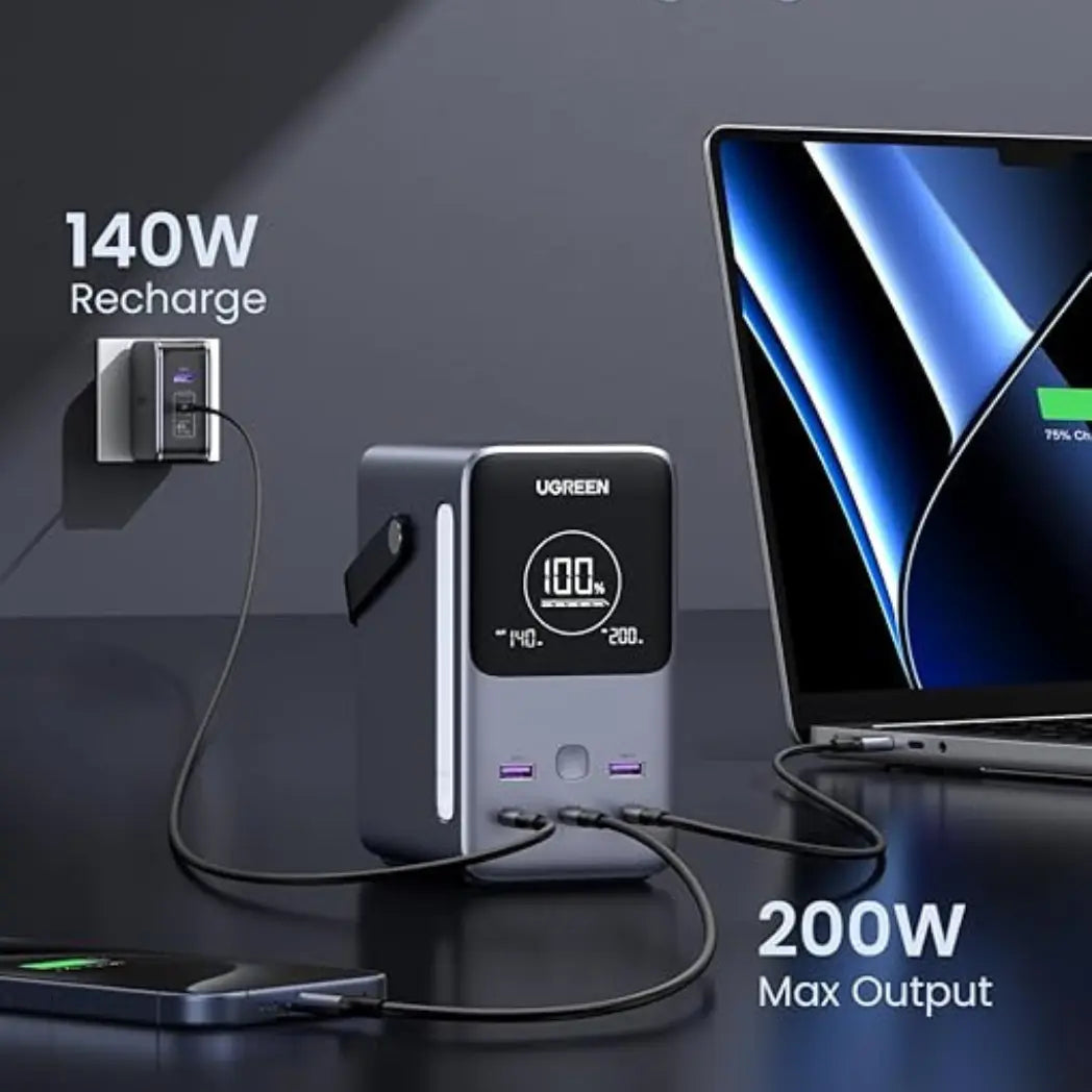 UGREEN 48000mAh 300W PD Power Bank PB770 Portable Fast Charging Battery Pack – 5 Ports – Image 3
