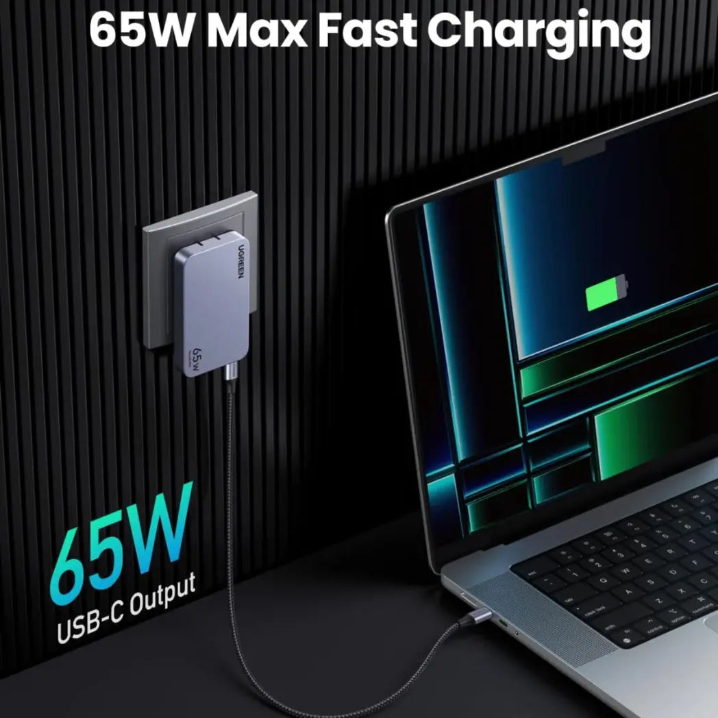 UGREEN Nexode Pro 65W GaN Fast Charger Ultra-Slim 3-Port USB-C Charger – Image 6