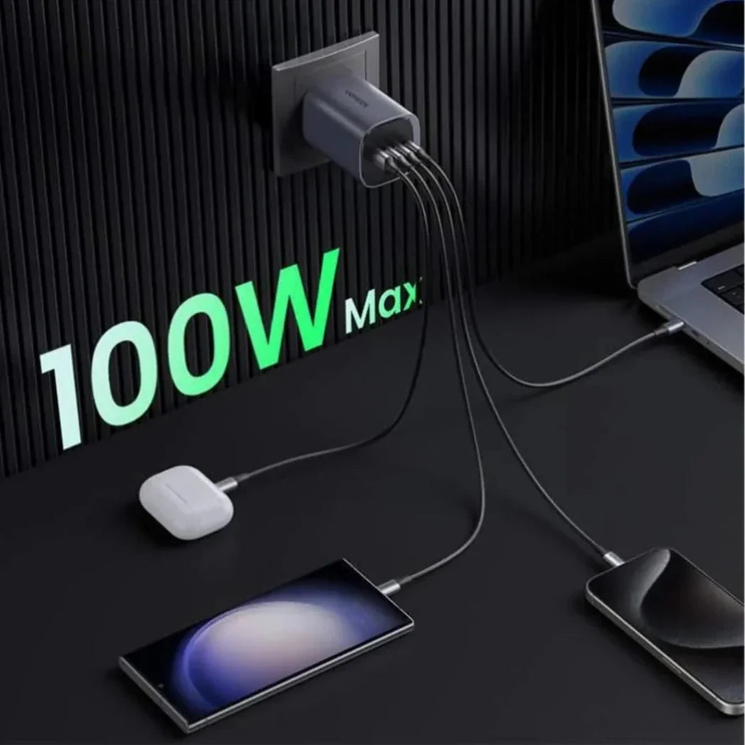 UGREEN Nexode S 100W GaN Charger 4-Port Fast Charging Adapter USB-C PD Wall Charger – Image 3