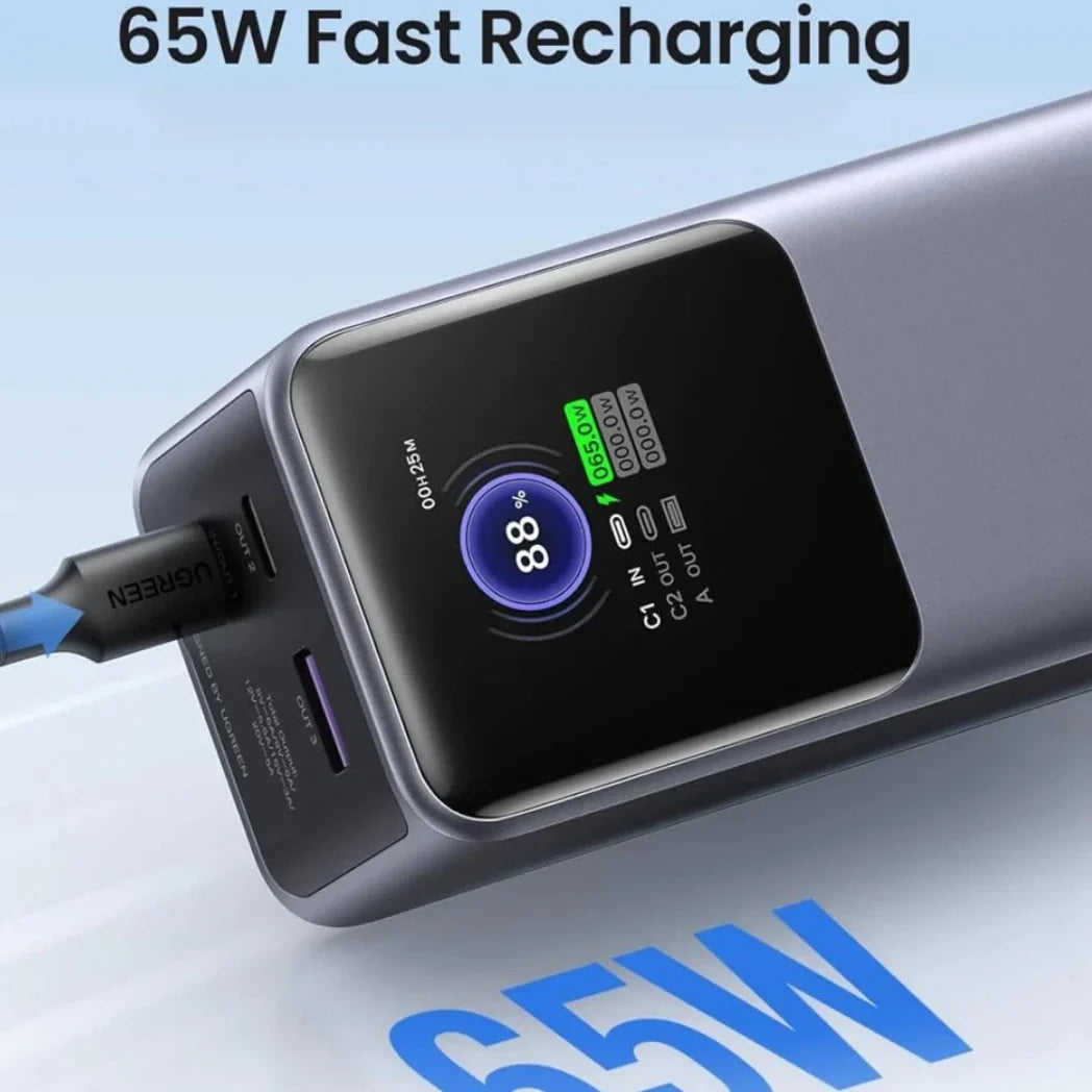 UGREEN Nexode PD 200W Fast Charging Power Bank 25000mAh Smart Digital Display Grey – Image 3