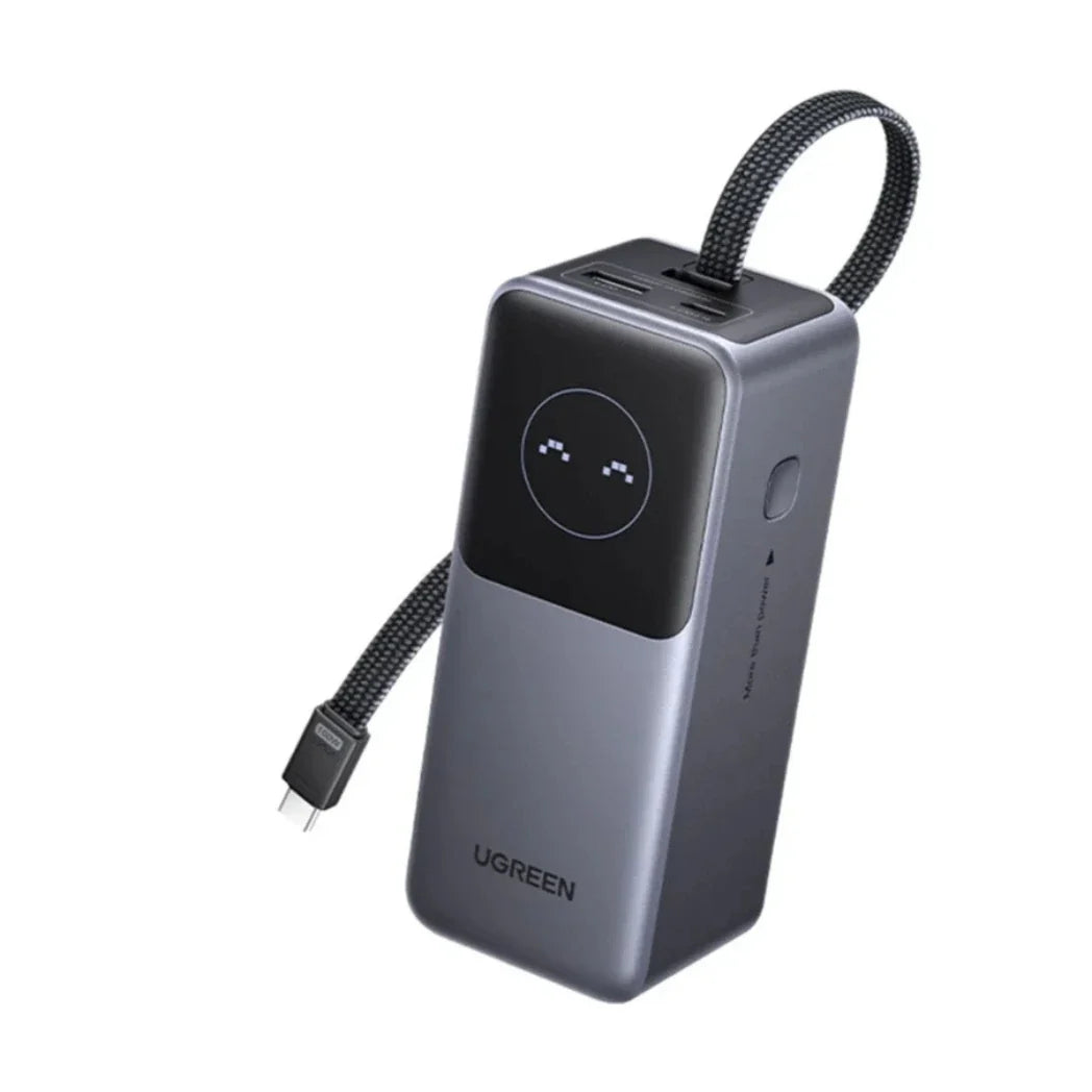 UGREEN Nexode 20000mAh 130W Power Bank with Built-in Cable Gray