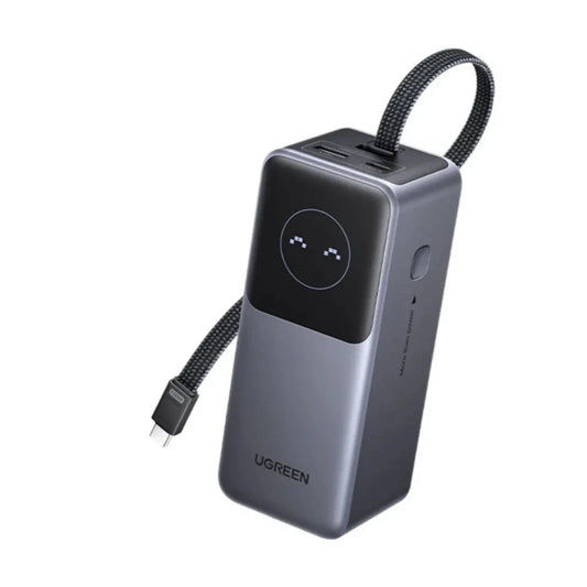 UGREEN Nexode 20000mAh 130W Power Bank with Built-in Cable Gray