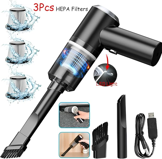 Premium Car Vacuum Cleaner – 3-in-1, 120W, 9000PA – Image 4