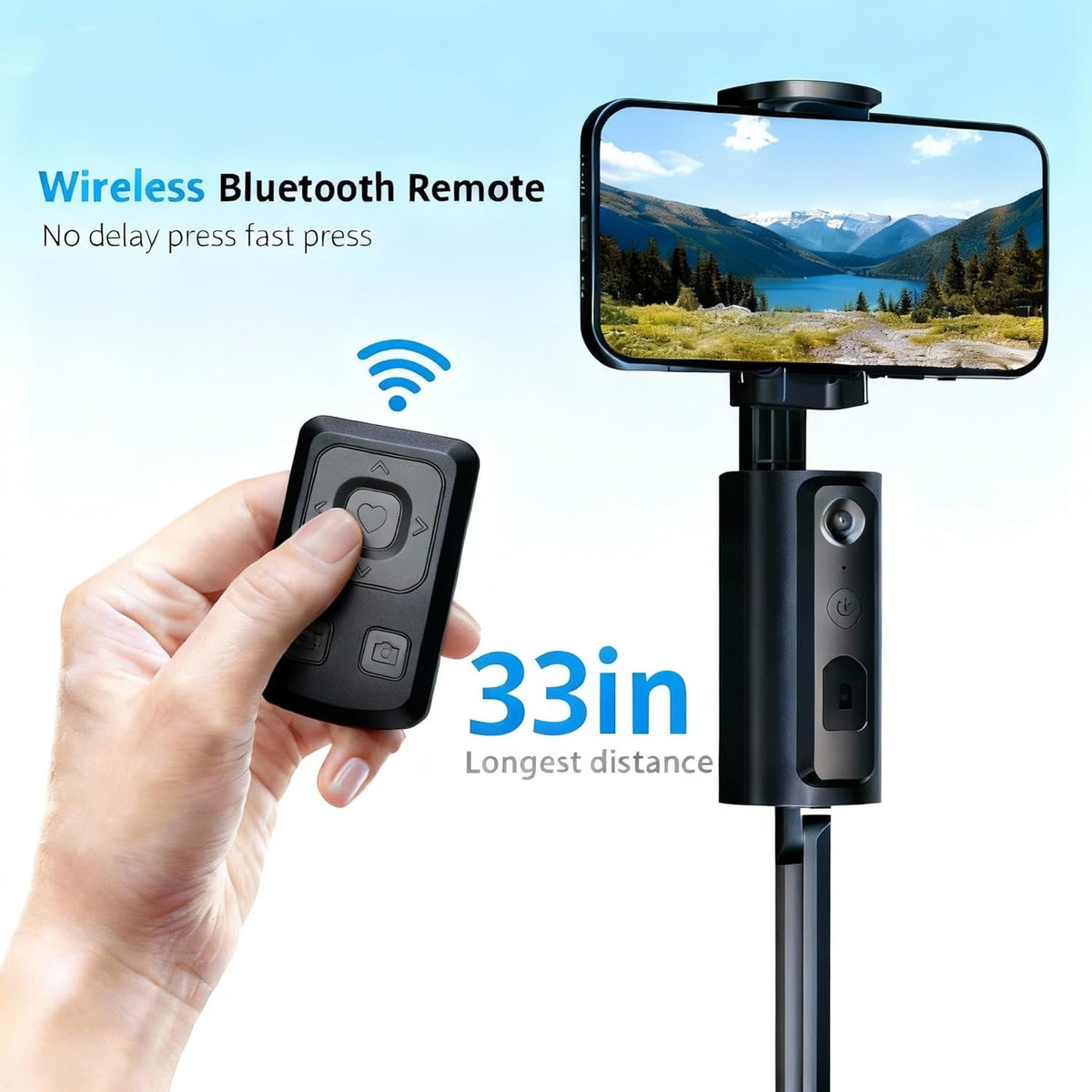 AI Smart Tracking Selfie Stick & Tripod – 360° Auto Face Follow with Gesture Control – Image 10
