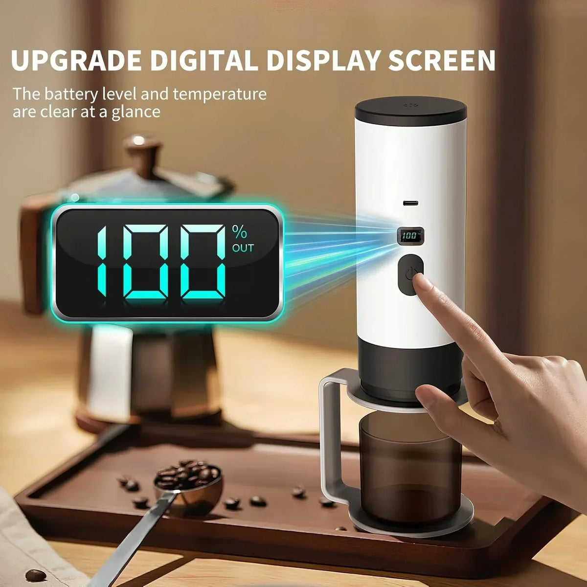 3-in-1 Portable Coffee Maker – Self-Heating Travel Espresso Machine Compatible – Image 7