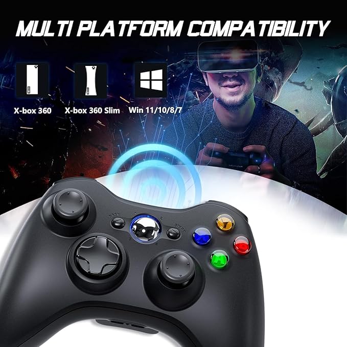 Prodico Xbox 360 Wireless Controller – 2 Pack, 2.4G for PC & Console – Image 3