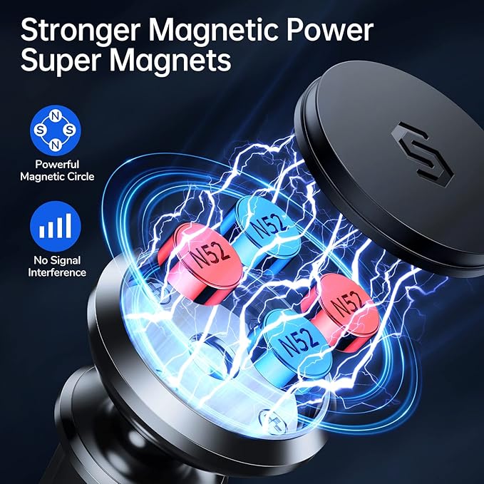 Magnetic Car Phone Holder – 360° Rotatable Air Vent Mount – Image 2