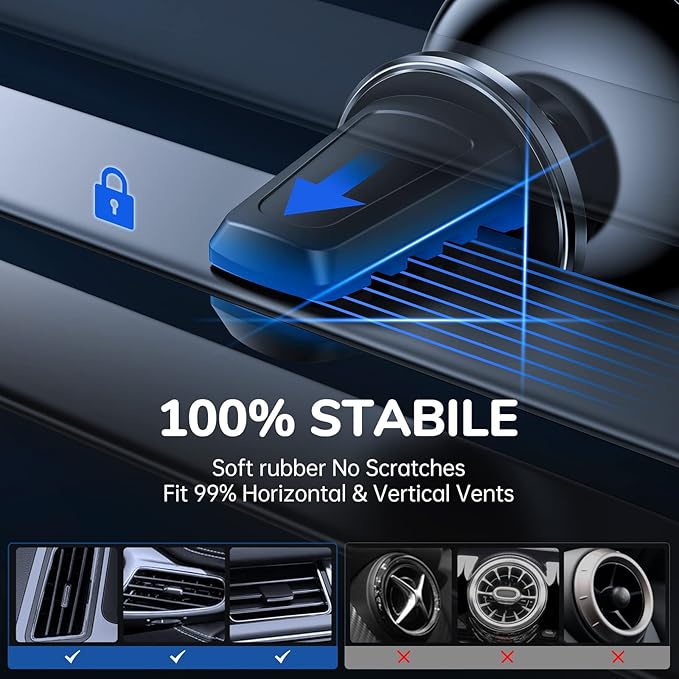 Magnetic Car Phone Holder – 360° Rotatable Air Vent Mount – Image 3