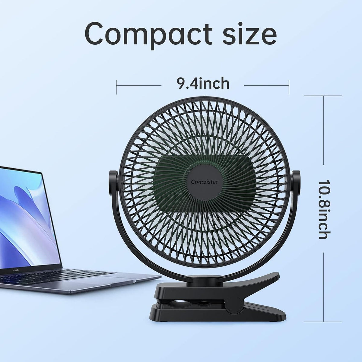 Portable 8.5" Clip Fan – 10, 000mAh, USB Rechargeable – Image 4