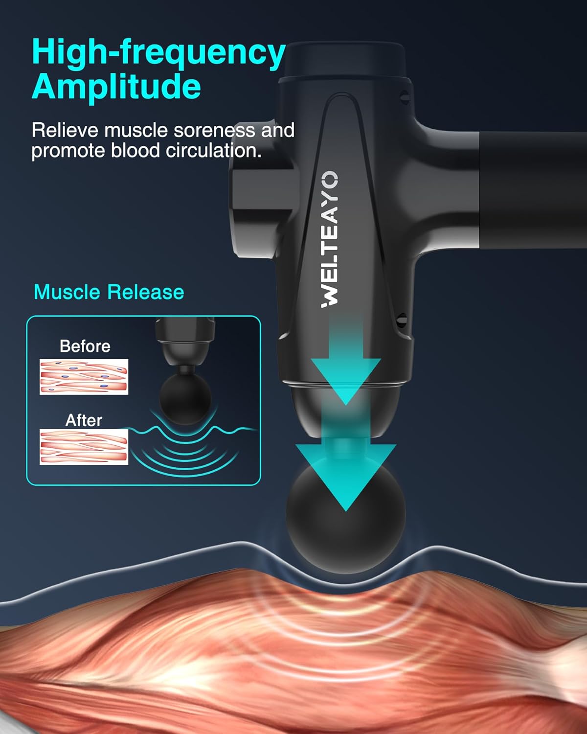 Professional Handheld Massage Gun – Deep Tissue Percussion Massager – Image 4