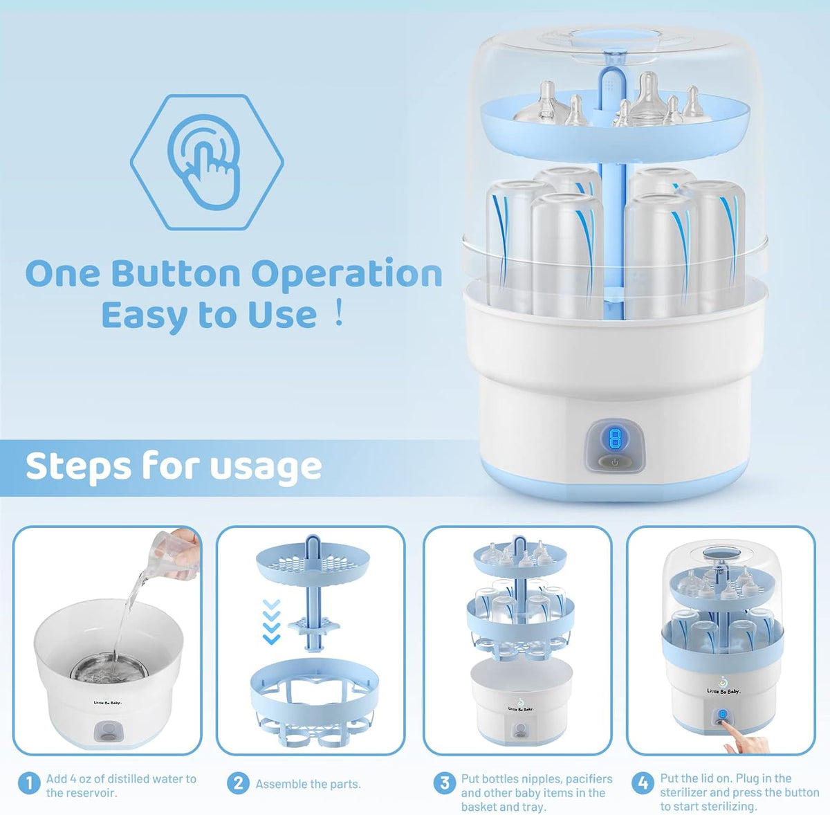 Baby Electric Sterilizer – Blue – Image 6