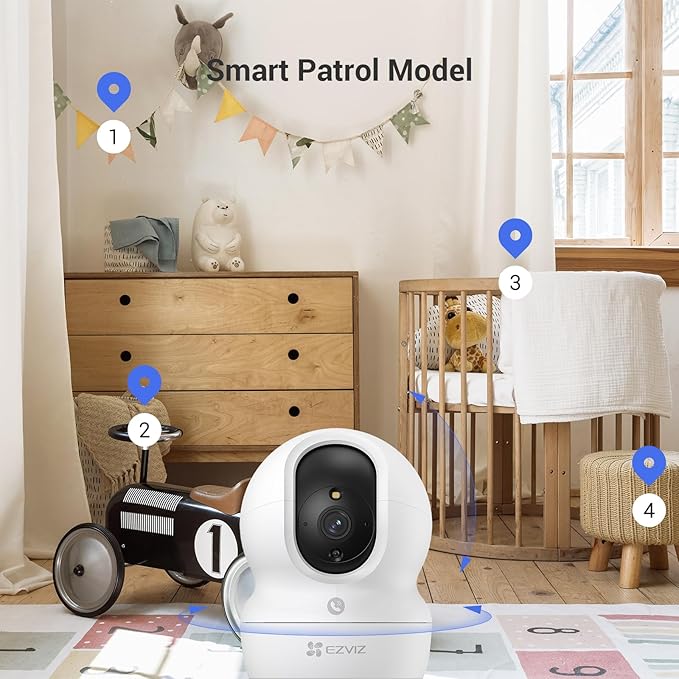 Alexa & Google C6N 2K Smart WiFi Camera – 4MP Indoor Security – Image 9
