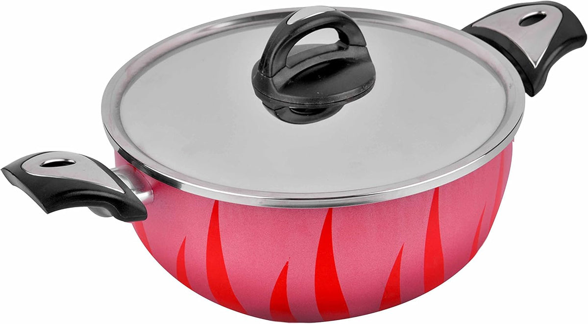 Professional 10-Piece Cookware Set with Tempered Glass Lids – Non-Stick & Easy Clean – Image 3