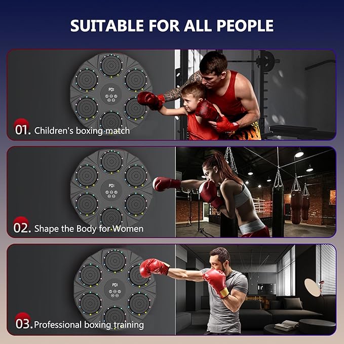 Electronic Music Boxing Wall Target – Smart Bluetooth Pads + Free Gloves – Image 8