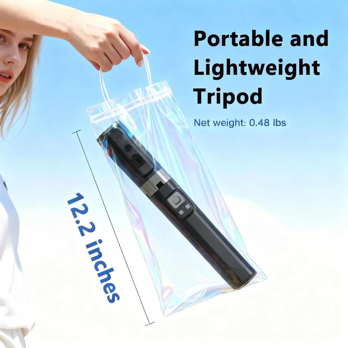 AI Smart Tracking Selfie Stick & Tripod – 360° Auto Face Follow with Gesture Control – Image 7