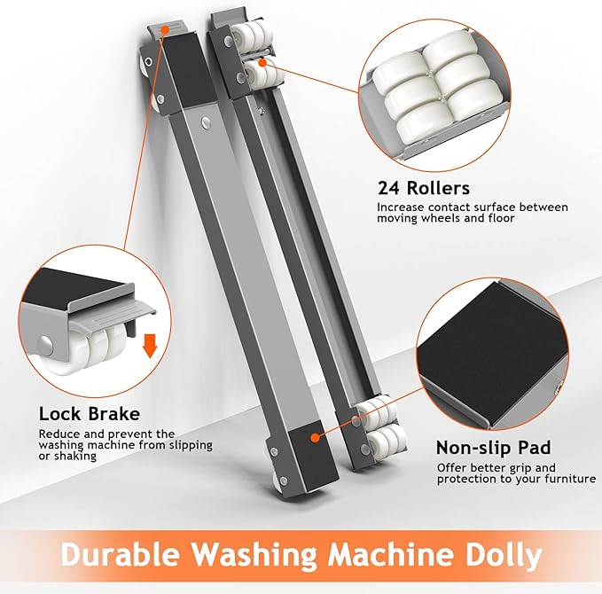 Set of 4 Heavy-Duty Appliance Roller Bases – 24 Wheels – Image 4