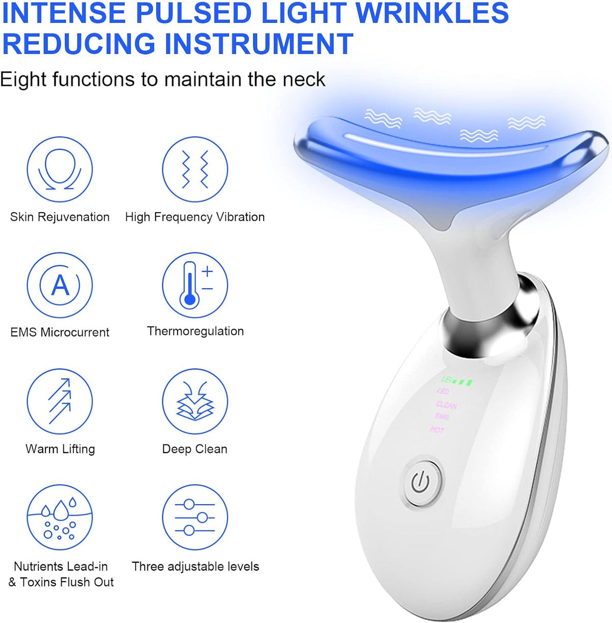 Skin Rejuvenation Beauty Device for Face & Neck, 3-in-1 Firming Wrinkle Removal Facial – Image 6
