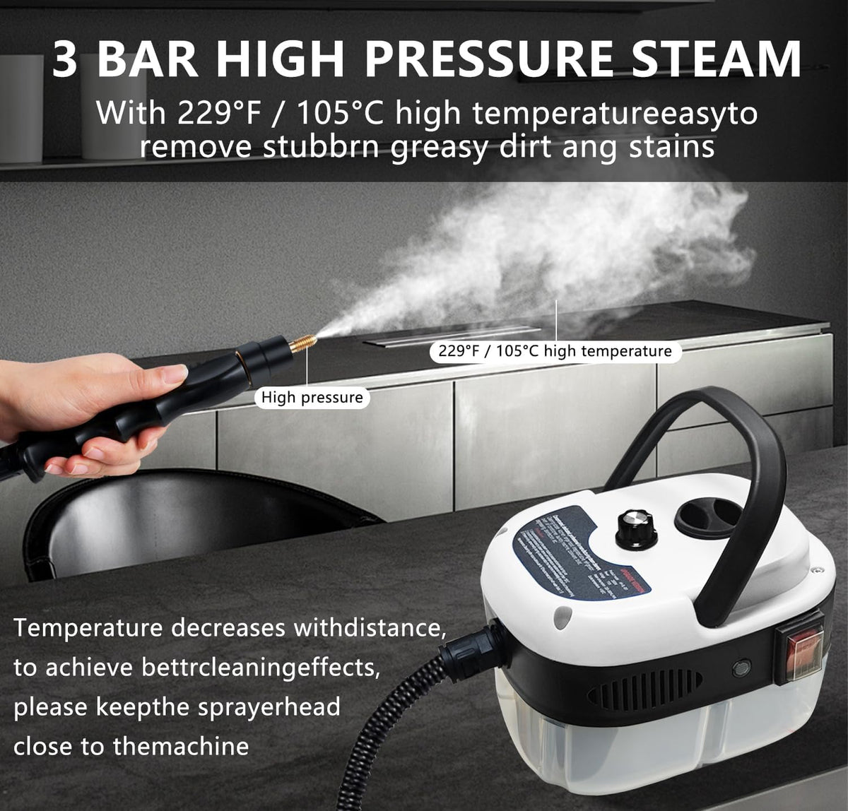 Steam Cleaner – Handheld High-Pressure Portable Cleaner – Image 4
