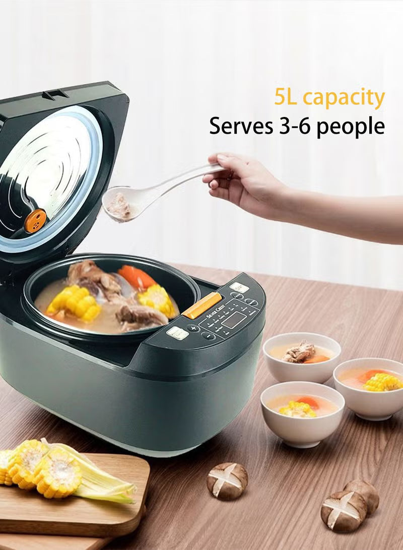 Programmable Electric Rice Cooker 5 L – Multi-Function Cooker for Perfect Rice & Meals – Image 4
